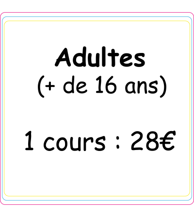 Ateliers loisirs - créatif "Adulte" 1 COURS