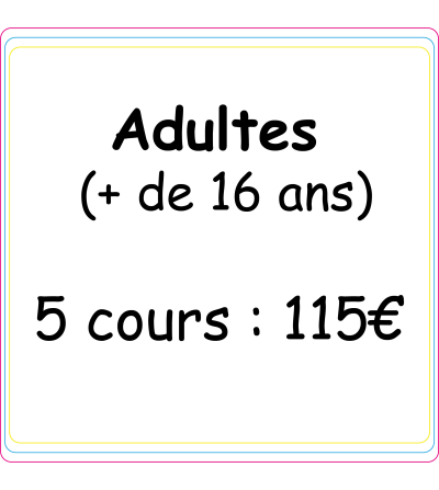 Ateliers loisirs - créatif "Adulte" 5 COURS