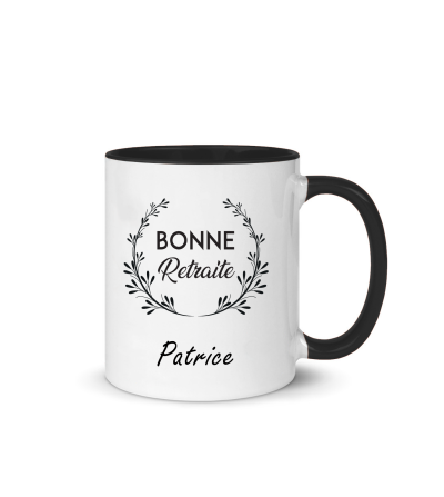 Mug bicolore noir personnalisé