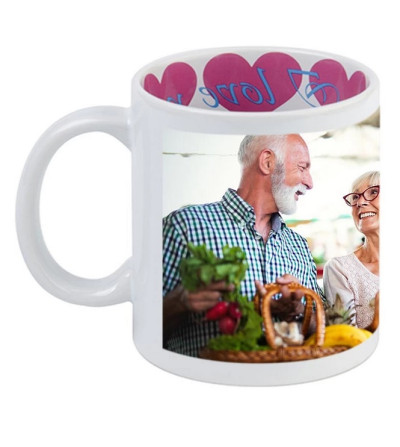 Mug avec intérieur LOVE personnalisé