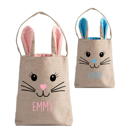 Sac shopping / tote bag "LAPIN PAQUÊS" personnalisé