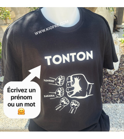 Tee-shirt homme Mains personnalisé noir