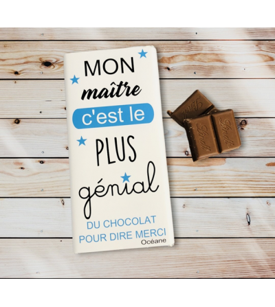 "RUPTURE" Tablette de chocolat personnalisée Maitre