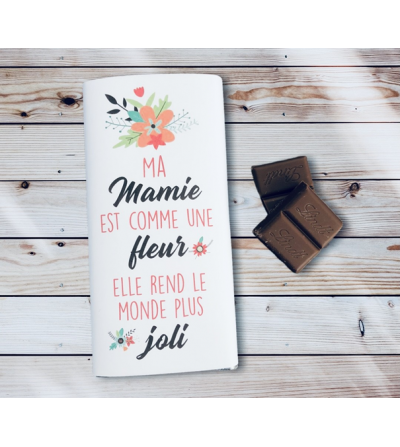 "RUPTURE" Tablette de chocolat personnalisée MAMIE
