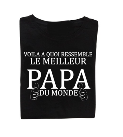 Tee-shirt meilleur papa du monde personnalisé