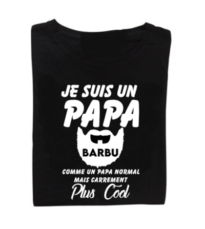 Tee-shirt je suis un papa barbu