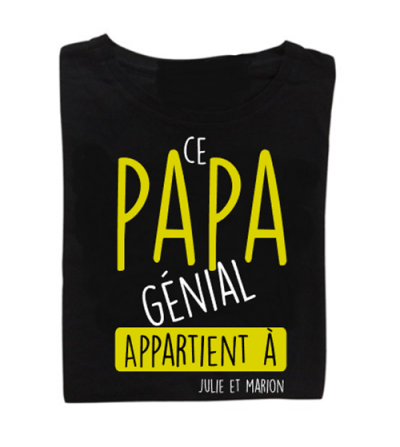 Tee-shirt ce papa génial appartient à